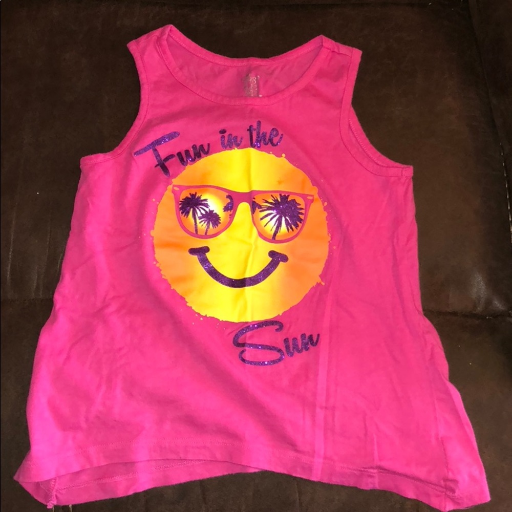 Tank top print shirt with Sun design